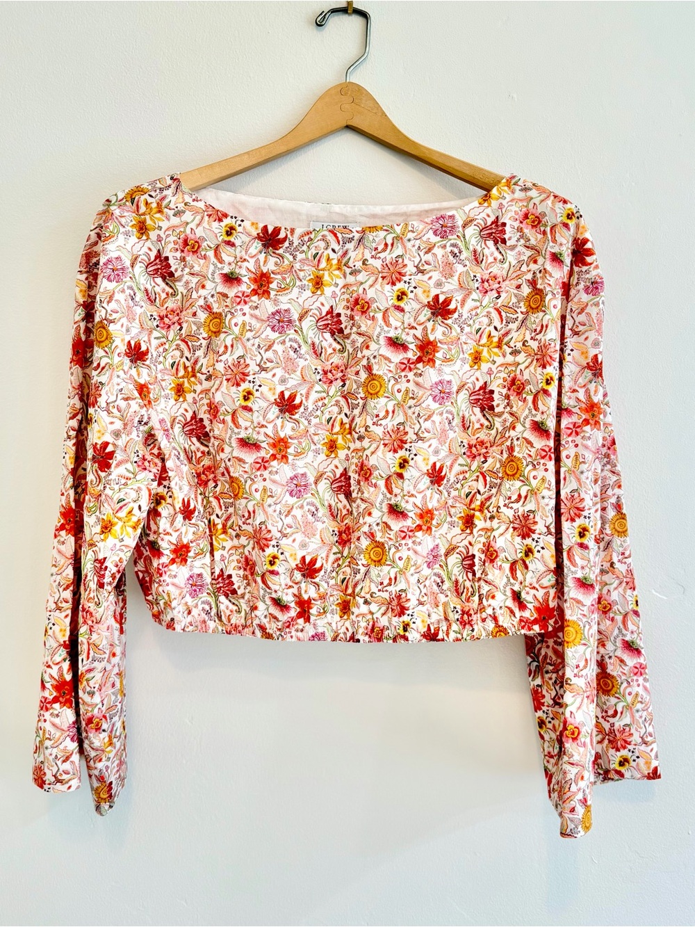 J. Crew x Liberty Floral Long-Sleeve Cropped Tee